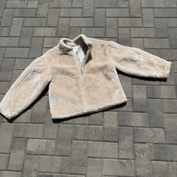 Jason Wu Zip NWT $138 LARGE! Oversize Pullover Jacket Faux Fur Leather Fall Warm - Picture 3 of 13